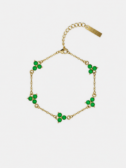 GREEN CLOVER BRACELET | 18K Gold